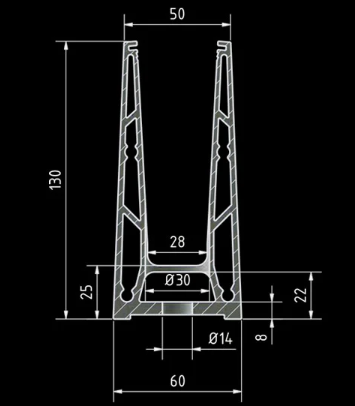 Onlevel TL 6000 frameless glazing channel