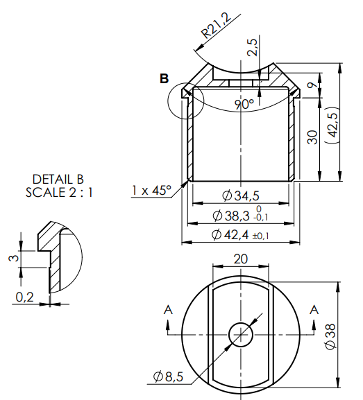 Handrail Tube Adapter