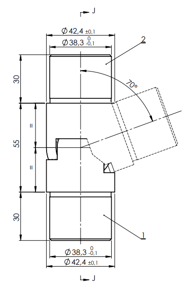 Adjustable Handrail Elbow (Smooth)