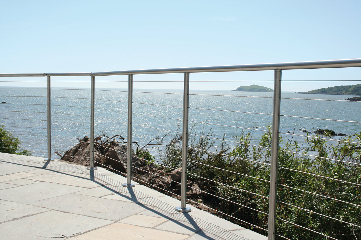 Deck Wire Rope Balustrade Wire Post Handrail Terrace Stainless